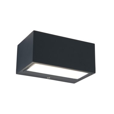Lutec Gemini - Applique d'extérieur - 14 x 9 x 6 cm - 10,5W LED inclus - IP54 - gris foncé - blanc