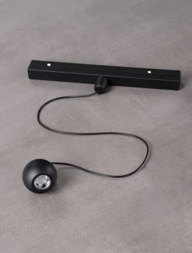 Nova Luce Ultra Slim - lampe suspendue sur rail - 19,5 x 3,4 cm - 12W LED inclus - couleur de lumière blanc chaud - noir
