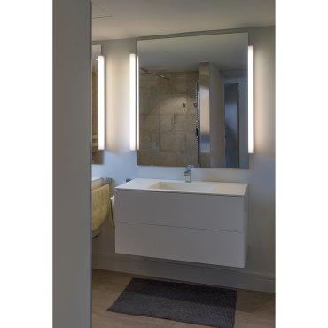 Faro Nilo - applique murale - 60 x 6 x 4 cm - 18W LED inclus - IP44 - chrome brillant