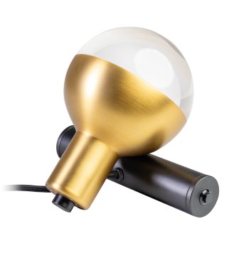 ETH Drop - lampe de table ou murale avec interrupteur - Ø 10 x 15 cm - noir et or