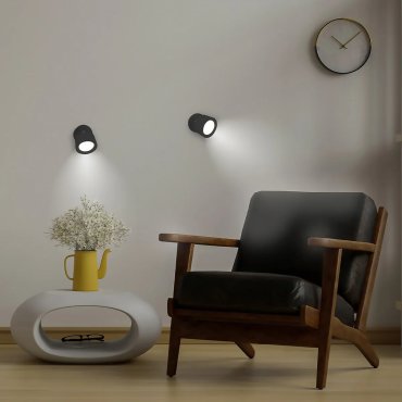 New Garden Roll 8 - spot de surface rechargeable - Ø8 x 8 cm - 3W LED dimmable inclus - noir