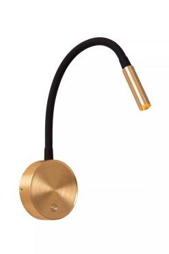 Lucide Asja - applique murale rechargeable - Ø 8,5 x 42,1 cm - 3W dimmable LED inclus - gold
