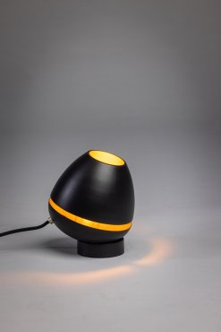 ETH Claire - lampe de table - Ø 15 x 18 cm - noir et laiton