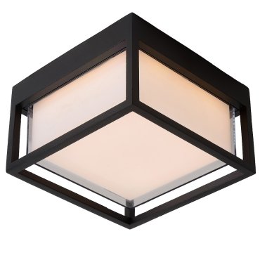 Lucide Singa Led - applique murale extérieure - 17 x 17 x 10 cm - 10W LED inclus - IP54 - noir