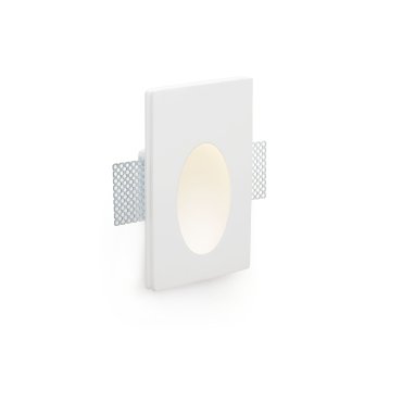 Faro Plas - spot à encastrer - 165 x 100 mm, 175 x 110 mm taille d'encastrement - 1W LED inclus - blanc mat