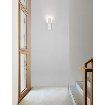 Nova Luce Otello - applique murale - 13 x 8 x 30 cm - plâtre blanc