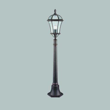 Searchlight Capri - lampadaires - Ø 26 x 130 cm - IP23 - brun rustique