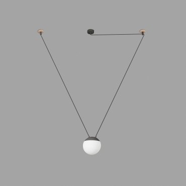 Faro Mine - lampe suspendue 1L - gris foncé - verre