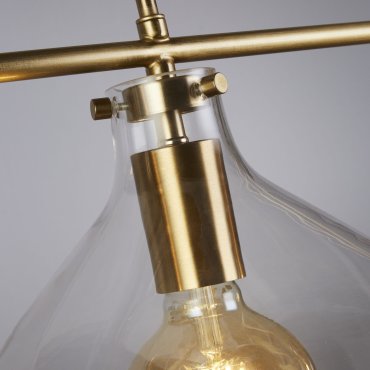 Searchlight Margarita - lampe suspendue - 110 x 120 cm - laiton et transparent