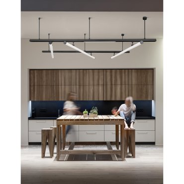 Nova Luce Planet - luminaire pour système de profilés magnétiques - 100 x 3 cm - 26W TRIAC LED dimmable inclus - noir sable