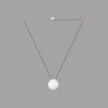 Faro Mine - lampe suspendue 1L - blanc mat - verre