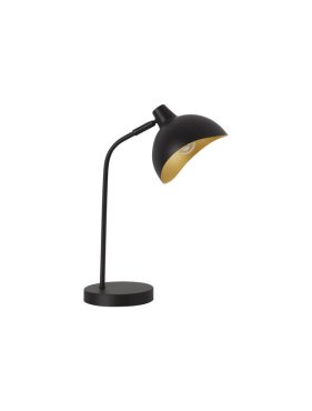 Nova Luce Geti - lampe de table - Ø 13 x 2,5 cm - noir et or