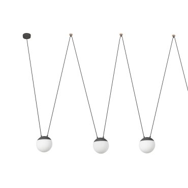 Faro Mine - lampe suspendue 5L - gris foncé - plastique