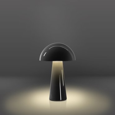 Century Italia Coco - lampe de table d'extérieur sans fil avec station de charge - Ø 16 x 25,5 cm - 1,5W LED dimmable inclus - IP44 - noir