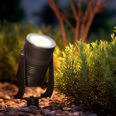 Century Italia Blaze - spot au sol - 12,4 x 8 x 14,7 cm - 14W LED inclus - IP67 - gris - lumière blanche