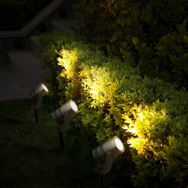 Century Italia Blaze - spot au sol - 10,3 x 4 x 9 cm - 7W LED inclus - IP67 - gris - lumière blanche