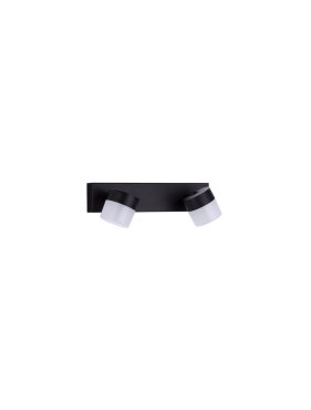 Nova Luce Teko - applique murale - 25 x 6 x 11 cm - 11W LED inclus - IP44 - noir sablé
