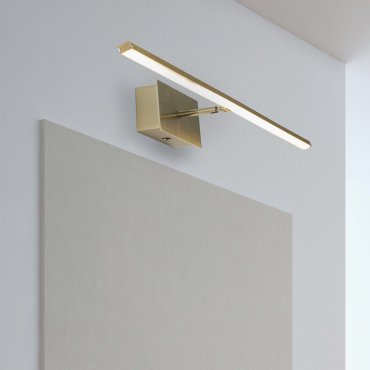 Searchlight Amalfi - applique murale - 61 x 8 cm - 10W LED inclus - IP44 - laiton satiné