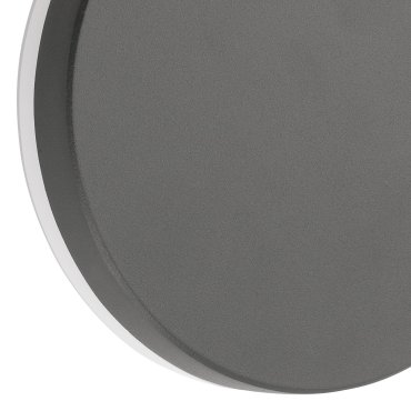Nova Luce Suite - applique d'extérieur - Ø 15 x 5 cm - 10W LED inclus - IP54 - gris foncé