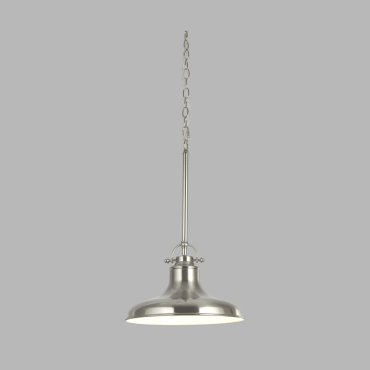 Searchlight Dallas - lampe suspendue - Ø 30 x 150 cm - argent satiné