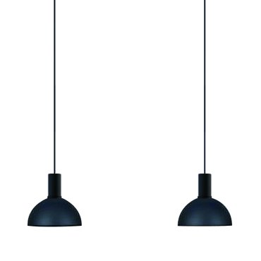 ONE Light E27 Round 2L - lampe suspendue - Ø 20 x 219,5 cm - noir