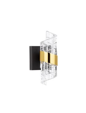 Nova Luce Seneca - applique murale - 12,3 x 22 x 10 cm - 9W LED inclus - or et noir