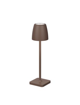 Nova Luce Colt - lampe de table rechargeable par câble USB - Ø 8 x 30 cm - 2W dimmable LED inclus - IP54 - corten