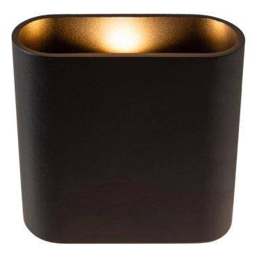 Lucide Atila - applique murale extérieure - 16 x 6,4 x 17 cm - 2 x 5W LED inclus - IP54 - noir