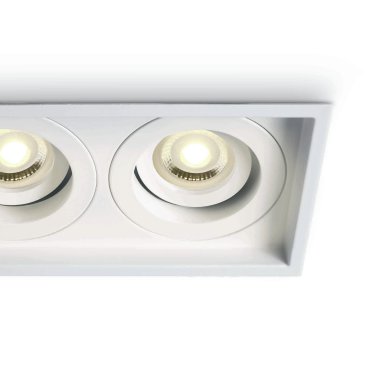 ONE Light Semi Dark Light GU10 Series - spot encastré - 200 x 110 mm, 187 x 97 mm taille d'encastrement - blanc