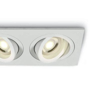 ONE Light Dual Ring GU10 Range - spot encastrable - 176 x 94 mm, 162 x 82 mm encastrable - blanc
