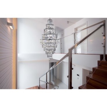 Searchlight Empire - lustre - Ø 60 x 297 cm - chrome