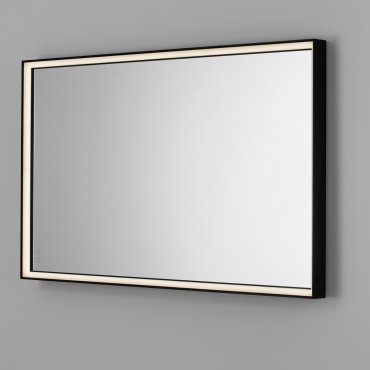 Nova Luce Ambor - miroir avec éclairage - 70 x 120 x 5,5 cm - 48W LED inclus - IP44 - noir anodisé