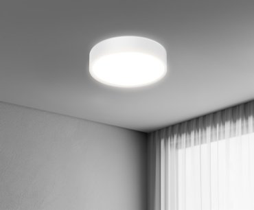 Century Italia Blanca Luxe - plafonnier - Ø 30 x 7 cm - 17W LED inclus - blanc