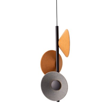 Maxlight Puro - lampe suspendue - 51 x 19 x 220 cm - 4 x 2W LED inclus - gris et jaune