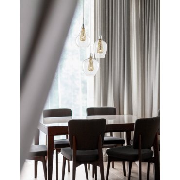 Nova Luce Filo - lampe suspendue - Ø 30 x 120 cm - chrome et or