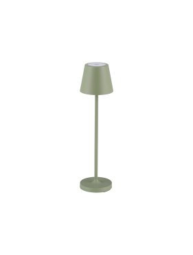 Nova Luce Petit - lampe de table rechargeable - Ø 7 x 28 cm - 2W dimmable LED inclus - IP54 - vert olive