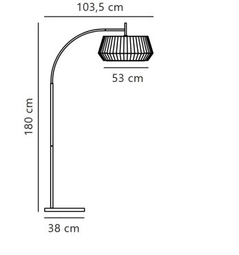 Nordlux Dicte - lampe à poser - Ø 53 x 180 cm - blanc