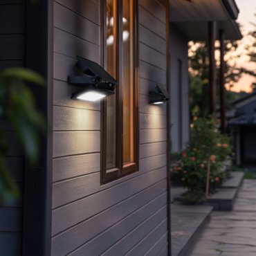 Century Italia Solar-B - spot solaire avec détecteur de mouvement - 19,4 x 9,7 x 4,4 cm - 12W LED inclus - couleur de lumière réglable - IP65 - noir