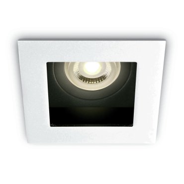 ONE Light Dark Light Square - spot encastrable - 96 x 96 mm, 80 x 80 mm format encastrable - blanc