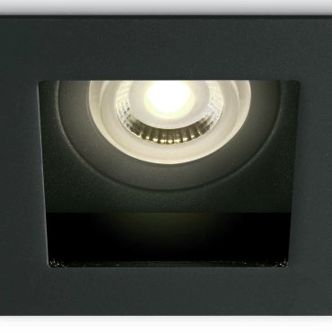 ONE Light Dark Light Square - spot encastrable - 96 x 96 mm, 80 x 80 mm format encastrable - noir