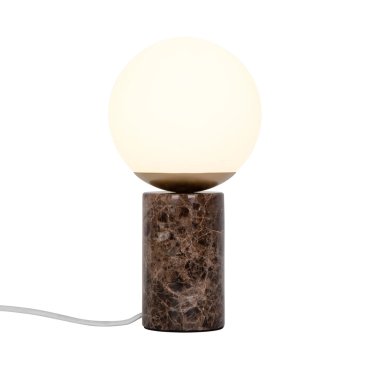 Nordlux Lilly marble - lampe à poser - Ø 15 x 28,5 cm - brun