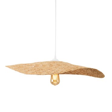 Maxlight Nap - lampe suspendue - Ø 60 x 155 cm - brun clair et blanc