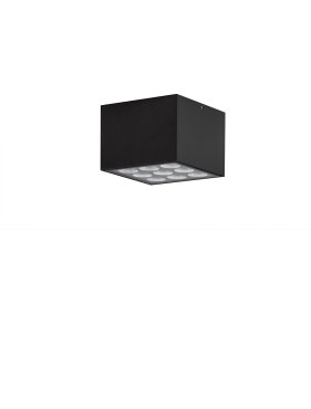 Nova Luce Jax - plafonnier extérieur - 11 x 8 x 11 cm - 17W LED inclus - IP54 - anthracite foncé