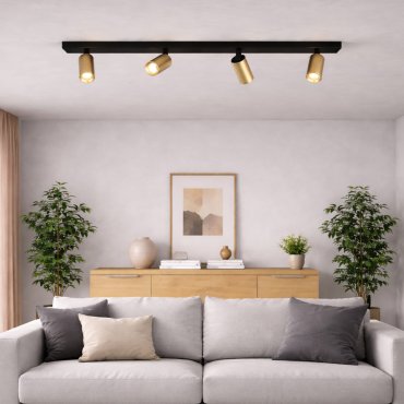 Projectlight Clara - spot en saillie 4L - 64 x 11 x 7 cm - or