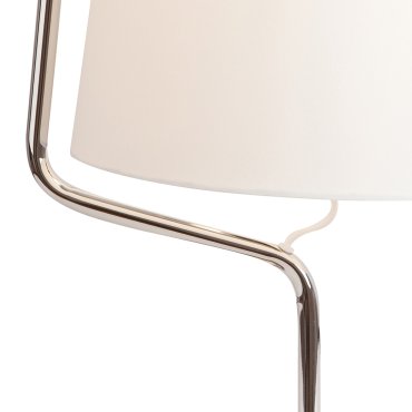 Maxlight Chicago - lampe à poser - Ø 32 x 46 cm - blanc et chrome