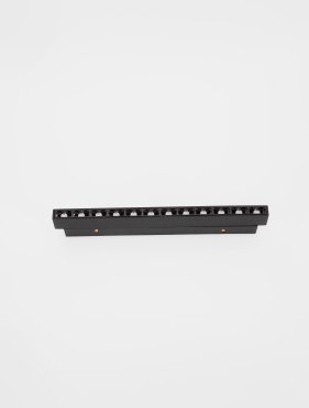 Nova Luce Ultra Slim - luminaire sur rail - 19,5 x 3,4 cm - 12W LED inclus - couleur de lumière blanc chaud - noir