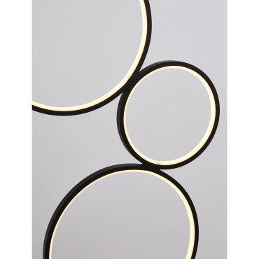 Searchlight Cirque - lampadaire - 116 cm - 35W LED dimmable inclus - noir et blanc mat