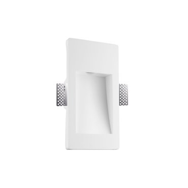 Nova Luce Eurona - Applique encastrée - 16,5 x 8 cm - plâtre blanc