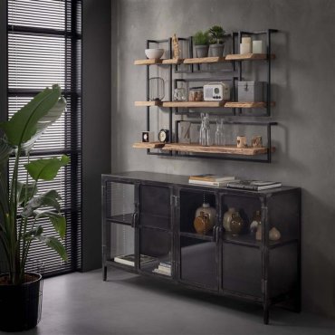 Vico Edge - étagère murale - 40 x 25 x 30 cm - bois d'acacia