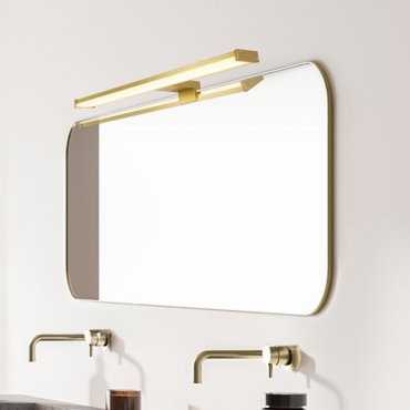 Searchlight Kos - applique murale en saillie - 60 x 5 cm - 12W LED inclus - IP44 - or